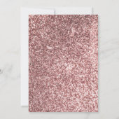 Verjaardagsuitnodiging Blush Roze Bloemen 15 jaar Kaart (Achterkant)