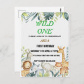 Verjaardagsuitnodiging Briefkaart (Voorkant / Achterkant)