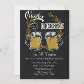 Verjaardagsuitnodiging Cheers and Beers Kaart (Voorkant)