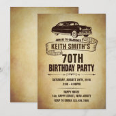 verjaardagsuitnodiging - elke leeftijd kaart (Voorkant / Achterkant)