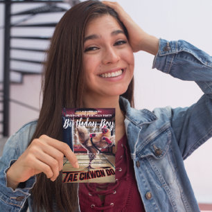 Verjaardagsuitnodiging Excentrieke Kippen Dansen Briefkaart