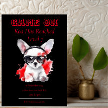 Verjaardagsuitnodiging Game On Next Level, Gamen