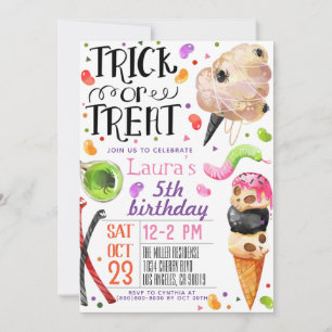 Verjaardagsuitnodiging Halloween Kaart