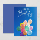 Verjaardagsuitnodiging Happy Birthday Kaart (Voorkant / Achterkant)