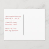  verjaardagsuitnodiging I Uitnodiging Briefkaart (Achterkant)