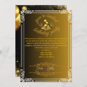 verjaardagsuitnodiging kaart (Voorkant / Achterkant)