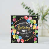 verjaardagsuitnodiging kaart (Staand voorkant)