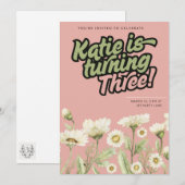 Verjaardagsuitnodiging Kaart (Voorkant / Achterkant)