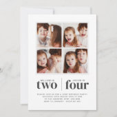 Verjaardagsuitnodiging met fotocollage kaart (Voorkant)