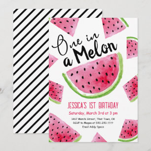 Verjaardagsuitnodiging One in a Melon Kaart