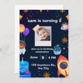 ✨ Verjaardagsuitnodiging | Persoonlijk Feestje Kaart (Voorkant / Achterkant)