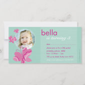 VERJAARDAGSUITNODIGING PHOTOCARD :: flutterbybutte (Voorkant)