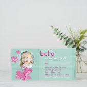 VERJAARDAGSUITNODIGING PHOTOCARD :: flutterbybutte (Staand voorkant)