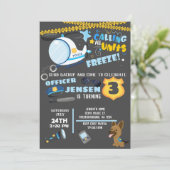 Verjaardagsuitnodiging politie kaart (Staand voorkant)