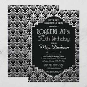 Verjaardagsuitnodiging Roaring Twenties Kaart