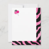 Verjaardagsuitnodiging Sweet Zebra Kaart (Achterkant)