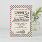 Verjaardagsuitnodiging Vintage Uitnodigt Kaart (Staand voorkant)