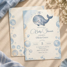 Verjaardagsuitnodiging voor baby onder de zee