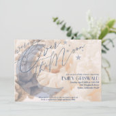 Verjaardagsuitnodiging voor een babyfeestje Over t Kaart (Staand voorkant)