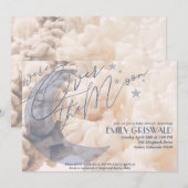 Verjaardagsuitnodiging voor een babyfeestje Over t Kaart (Voorkant / Achterkant)