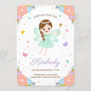 verjaardagsuitnodiging voor een meisje met koorts kaart