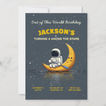 Verjaardagsuitnodiging voor een 'Out of This World