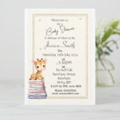 Verjaardagsuitnodiging voor een schattige baby-gir kaart (Staand voorkant)