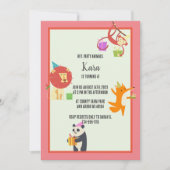 Verjaardagsuitnodiging voor feestdieren feestdagenkaart (Voorkant)