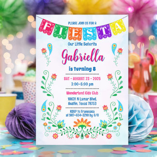 Verjaardagsuitnodiging voor fiesta kaart