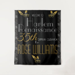 Verjaardagsuitnodiging voor Harlem Renaissance Wandkleed