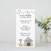Verjaardagsuitnodiging voor honden (Staand voorkant)