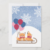 Verjaardagsuitnodiging voor honden sleeën kaart (Achterkant)