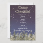 Verjaardagsuitnodiging voor jongens met camping ru kaart (Achterkant)