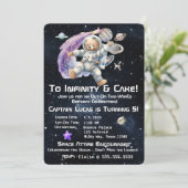 Verjaardagsuitnodiging voor Kind met ruimtethema Kaart (Staand voorkant)