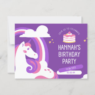 Verjaardagsuitnodiging voor meisjes briefkaart