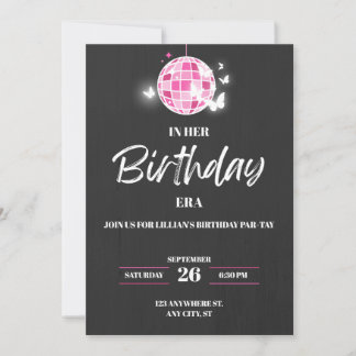 Verjaardagsuitnodiging voor meisjes in haar Birthd Kaart