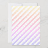 verjaardagsuitnodiging voor regenboogregenboog in kaart (Achterkant)