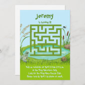 Verjaardagsuitnodigingen met kikker- en vliegen-do kaart (Voorkant / Achterkant)