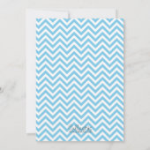 Verjaardagsuitnodigingen voor snor (Blue Chevron) Kaart (Achterkant)