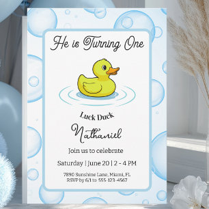 Verjaardagsuitnodigingskaart Lucky Duck voor Kinde Kaart