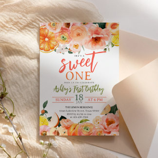Verjaardagsuitnodigingskaart voor Sweet Summer Cit Kaart