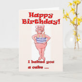 verjaardagsvarken kaart (Gele Bloem)