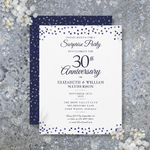 Verjaardagsverrassing 30 jaar getrouwd Blauwe Hart Briefkaart