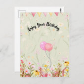 Verjaardagsviering Briefkaart (Voorkant / Achterkant)