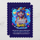 Verjaardagsviering Captain Pirate Kaart (Voorkant / Achterkant)