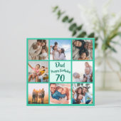 Verjaardagsviering Papa 70 jaar moderne vierkante  (Staand voorkant)