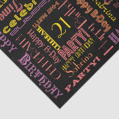 Verjaardagsviering! Warme pastelnamen en leeftijd Tissuepapier (Detail)