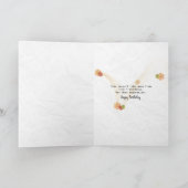 verjaardagsvlinder op daffodil kaart (Binnen)