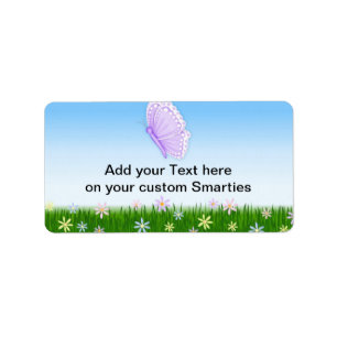 Verjaardagsvlinder Smartie Snoep wrappers Labels