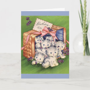 Verjaardagsvreugde - Een Mand van Kittens, Kaart
